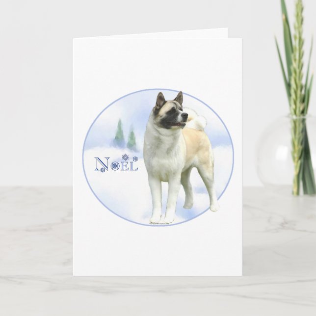 Festiva Tarjeta de Akita Noel (Anverso)
