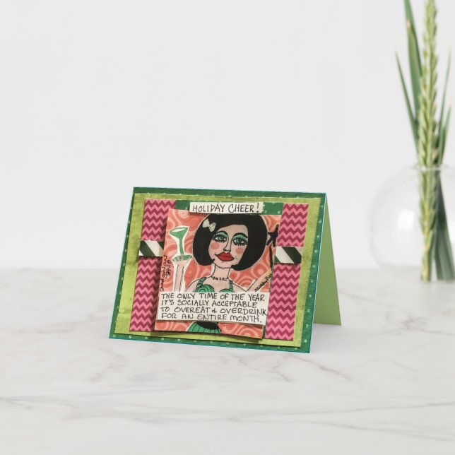 Festiva Tarjeta de alegría de vacaciones- es la única époc (Anverso)