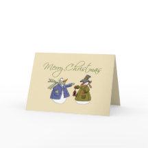 Tarjeta de amigos de nieve para navidades