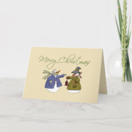 Festiva Tarjeta de amigos de nieve para navidades