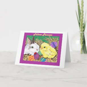 Festiva Tarjeta de Amigos de Pascua (tarjeta de los amigos