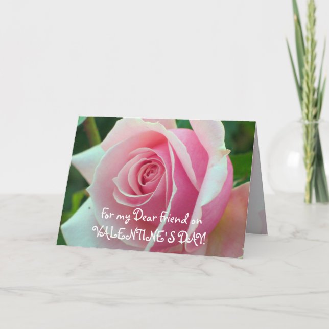 Festiva Tarjeta de amistad rosa rosa (Anverso)