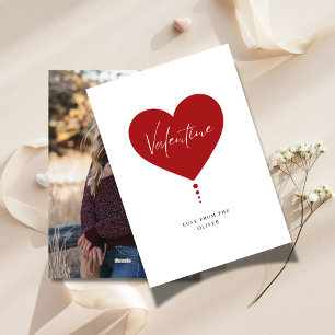Festiva Tarjeta de amor con foto del día de San Valentín d