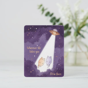 Festiva Tarjeta de amor de gato para parejas de aniversari