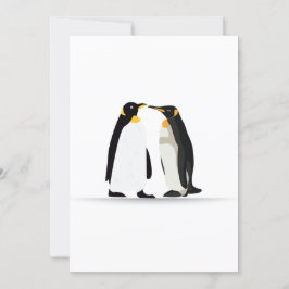 FESTIVA TARJETA DE AMOR DE PENGUIN
