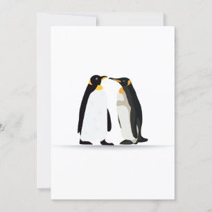 FESTIVA TARJETA DE AMOR DE PENGUIN