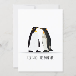 FESTIVA TARJETA DE AMOR DE PENGUIN