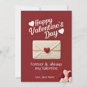 Festiva Tarjeta de amor de San Valentín Plano por siempre 