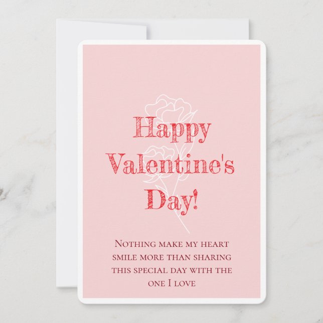 Festiva Tarjeta de amor del día de San Valentín (Anverso)