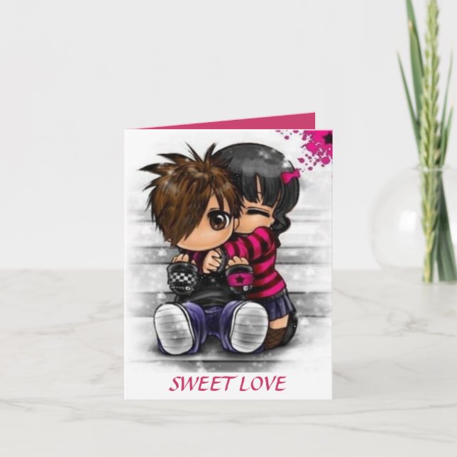 Festiva Tarjeta de amor dulce (Anverso)