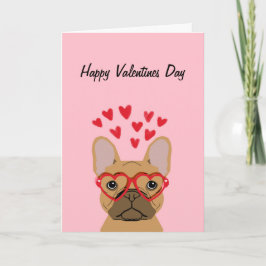 Festiva Tarjeta de amor francesa de Bulldog