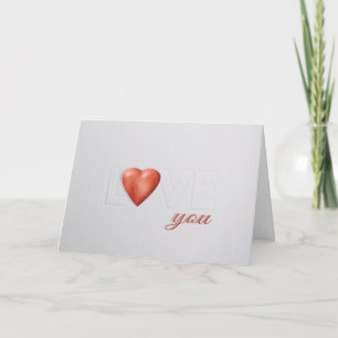 Festiva Tarjeta de amor Grabado en relieve Valentines