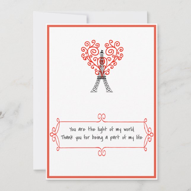 Festiva Tarjeta de amor Luz de mi vida (Anverso)