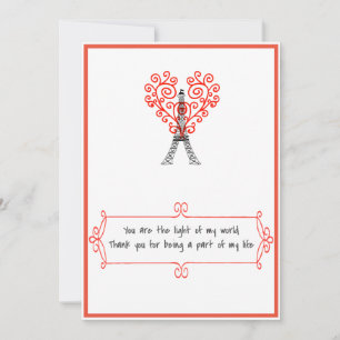 Festiva Tarjeta de amor Luz de mi vida