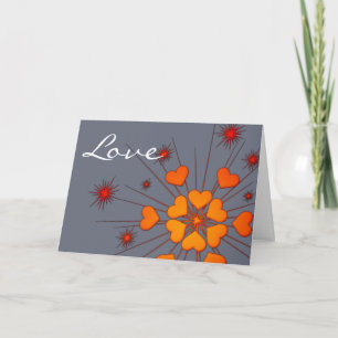 Festiva Tarjeta de amor para fuegos artificiales