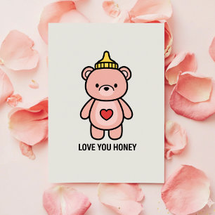 Festiva Tarjeta de amor para novia en el día de San Valent