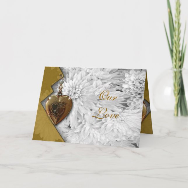 Festiva Tarjeta de amor romántica (Anverso)