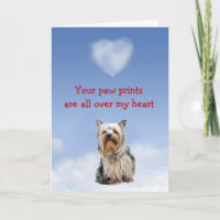 Tarjeta de amor Yorkshire Terrier Puppy