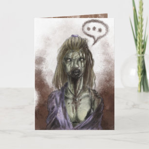 Festiva Tarjeta de amor Zombie