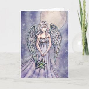 Festiva Tarjeta de Ángel con Adorno de Estrella por Molly