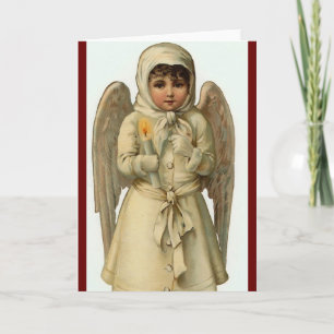 Festiva tarjeta de ángel de navidades más curas