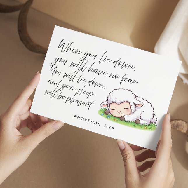 Festiva Tarjeta de ánimo de Proverbios 3:24 Versículo Bíbl (Proverbs 3:24 Jw Encouragement Card)