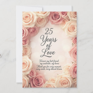 Festiva Tarjeta de aniversario de bodas ultra romántica de
