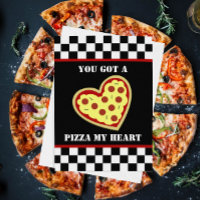 Tarjeta de Aniversario de Pizza My Heart Home Slic