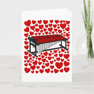 Festiva Tarjeta de aniversario de San Valentín de Marimba 