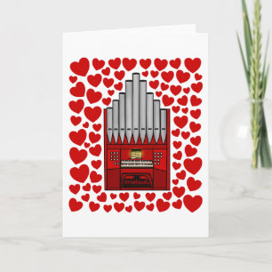 Festiva Tarjeta de aniversario de San Valentín para órgano