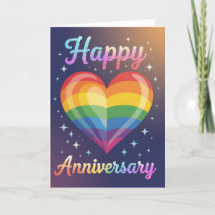 Festiva Tarjeta de aniversario del Orgullo, feliz aniversa