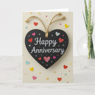 Festiva Tarjeta de aniversario, feliz aniversario, boda ce