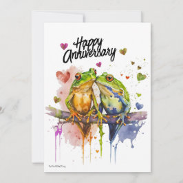 Festiva Tarjeta de aniversario JW "Ranas enamoradas"