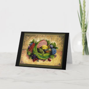 Festiva Tarjeta de aniversario para bodas de cuarto año de