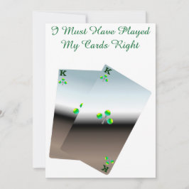 Festiva Tarjeta de aniversario plana de Jackpot