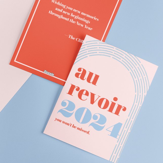 Festiva Tarjeta de Año Nuevo Au Revoir 2024 (Subido por el creador)