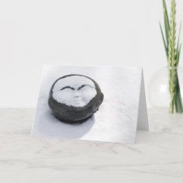 Festiva Tarjeta de Año Nuevo con Buda Feliz con Facial de 