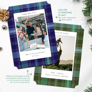 Festiva Tarjeta de Año Nuevo con Foto y Cambio de Color de