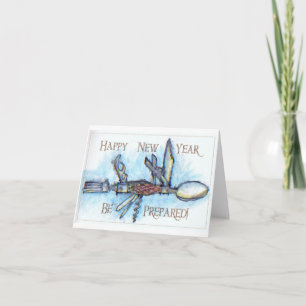 Festiva Tarjeta de Año Nuevo de Boy Scout Knife