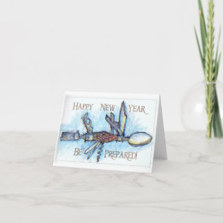 Festiva Tarjeta de Año Nuevo de Boy Scout Knife