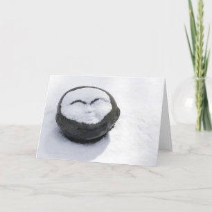 Festiva Tarjeta de Año Nuevo de Buda Feliz con Facial de N