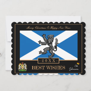 Festiva Tarjeta de Año Nuevo de Escocia, Rampante, Bandera