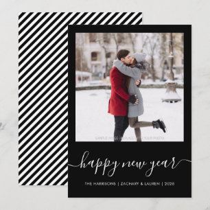 Festiva Tarjeta de Año Nuevo Feliz con Foto Personalizada