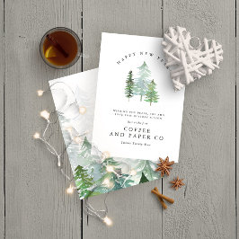 Festiva Tarjeta de año nuevo para el bosque acuático