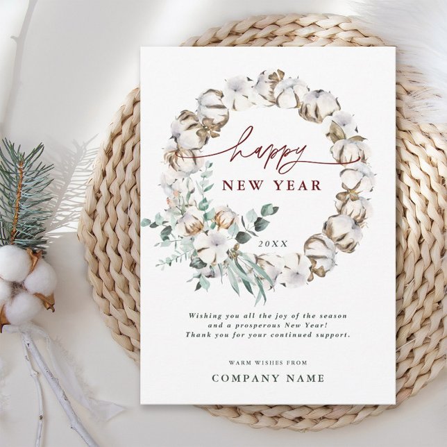 Festiva Tarjeta de año nuevo para empresas de flores de al (Subido por el creador)