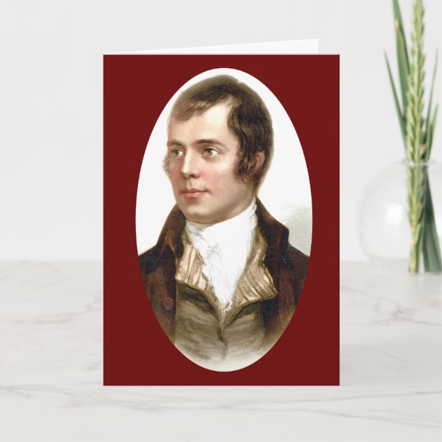 Festiva Tarjeta de Año Nuevo para Robert Burns Auld Lang S (Anverso)