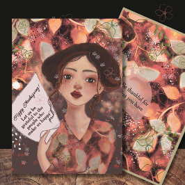 Festiva Tarjeta de Apreciación Única de Acuarela de Acción