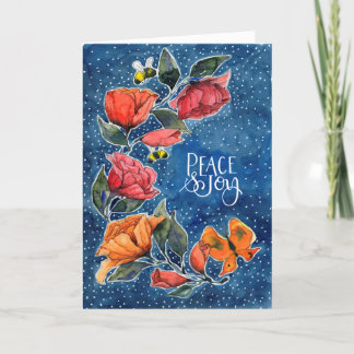 Festiva Tarjeta de Apuestas y Paz Azul Rosa