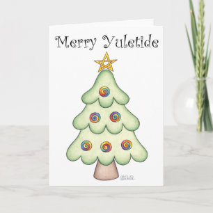 Festiva Tarjeta de árbol de Yule