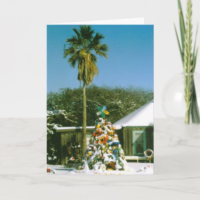 Festiva Tarjeta de Árboles Costeros (Anverso)